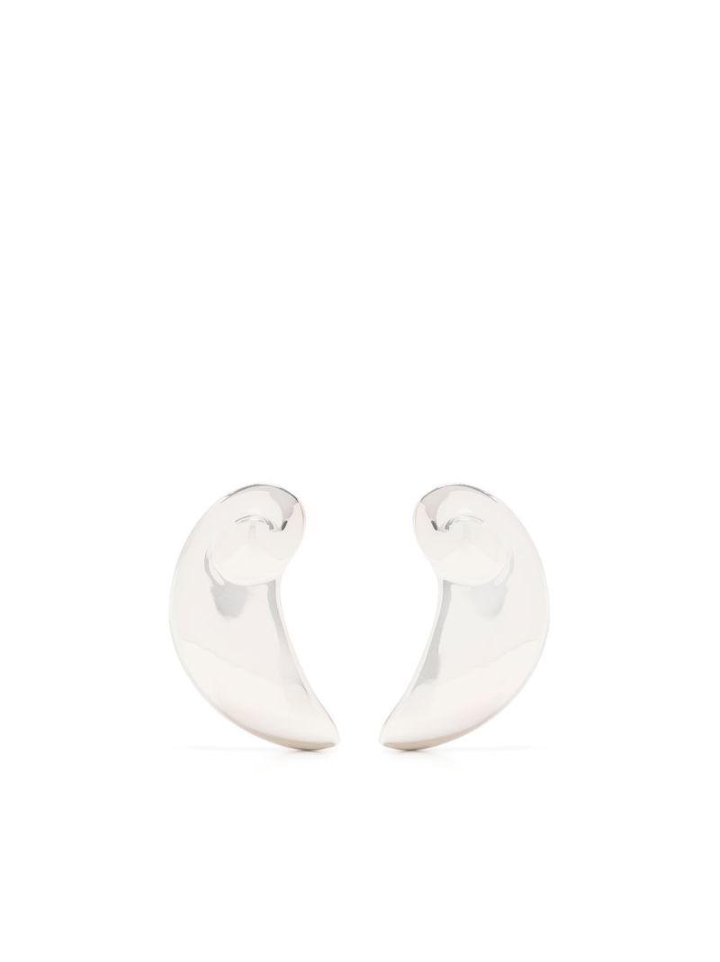 Silver-tone Curved Earrings