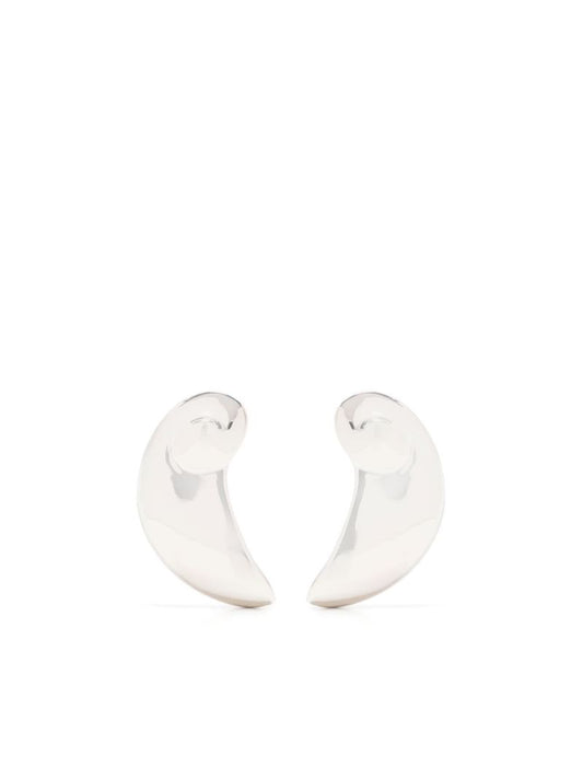 Silver-tone Curved Earrings