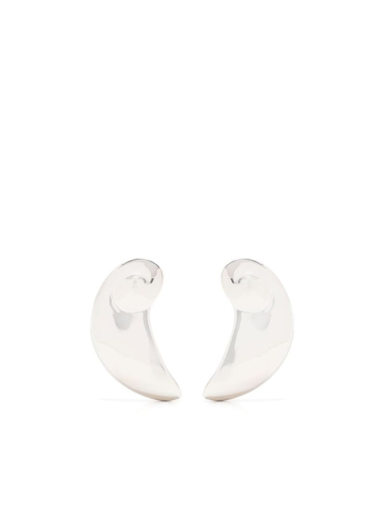 Silver-tone Curved Earrings
