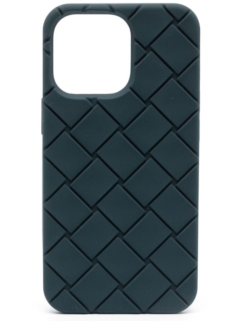Blue Intrecciato Iphone 13 Pro Case