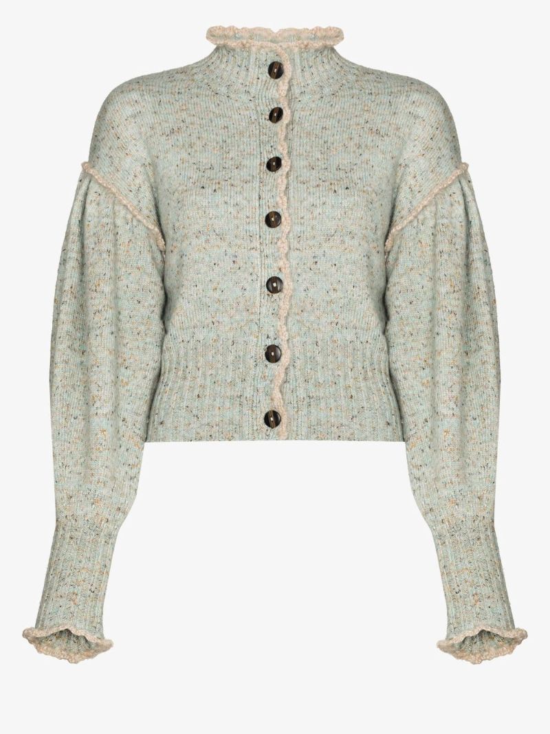 Blue Miriam Speckled Knit Cardigan