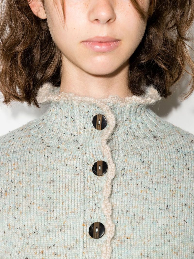 Blue Miriam Speckled Knit Cardigan