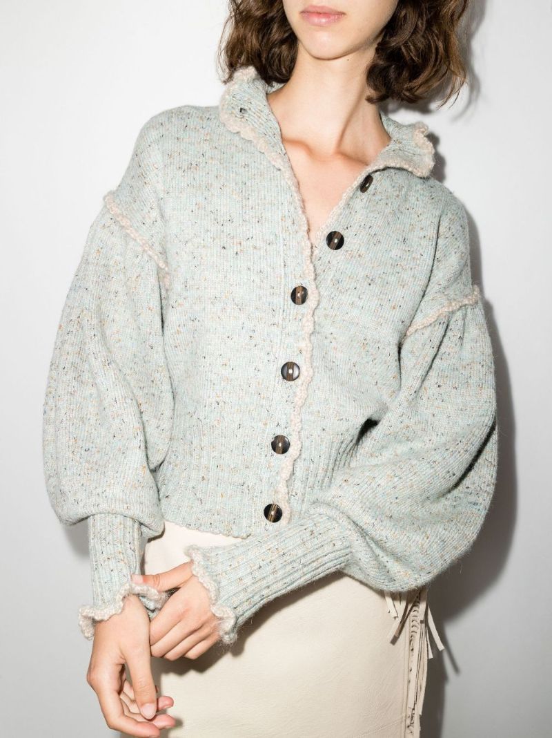 Blue Miriam Speckled Knit Cardigan