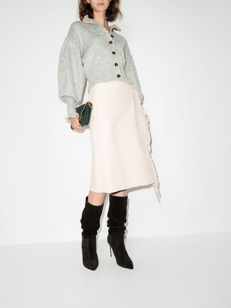 Blue Miriam Speckled Knit Cardigan