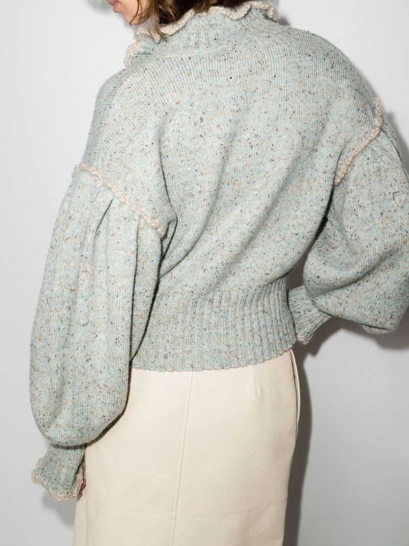 Blue Miriam Speckled Knit Cardigan