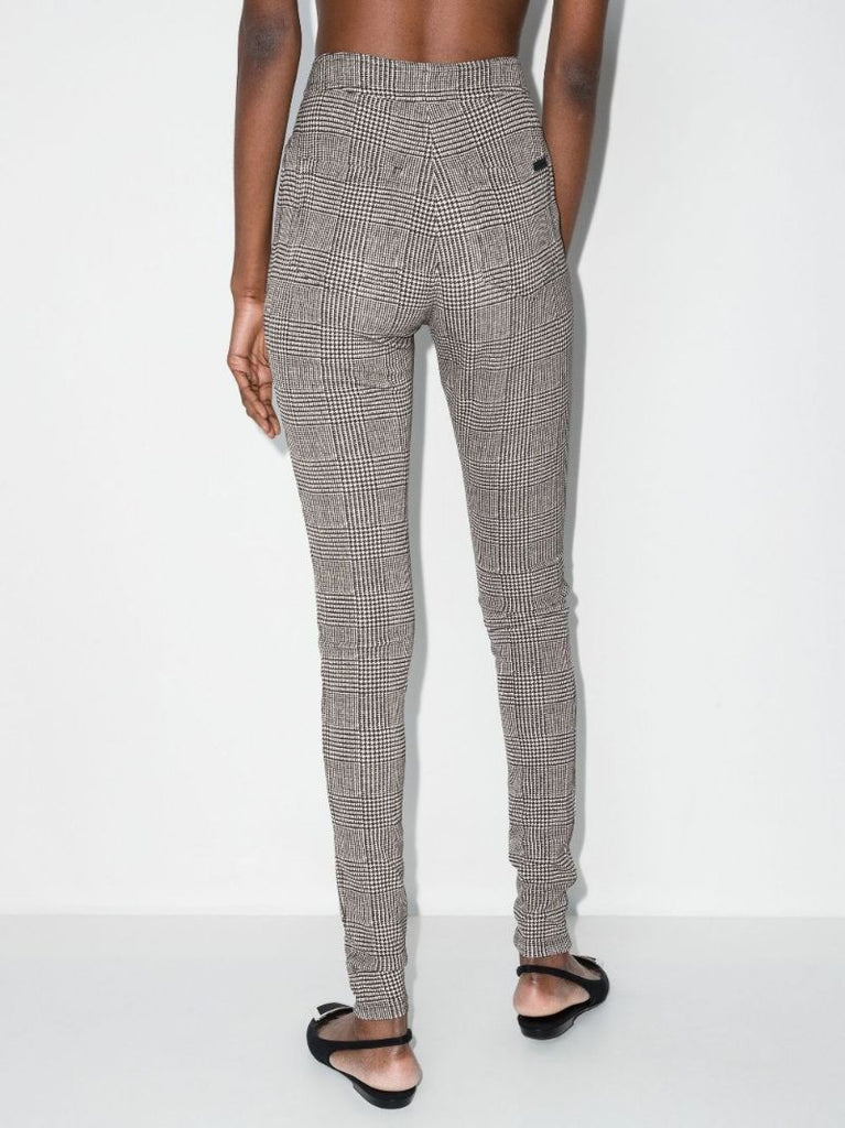 Black Checked Tailored Trousers