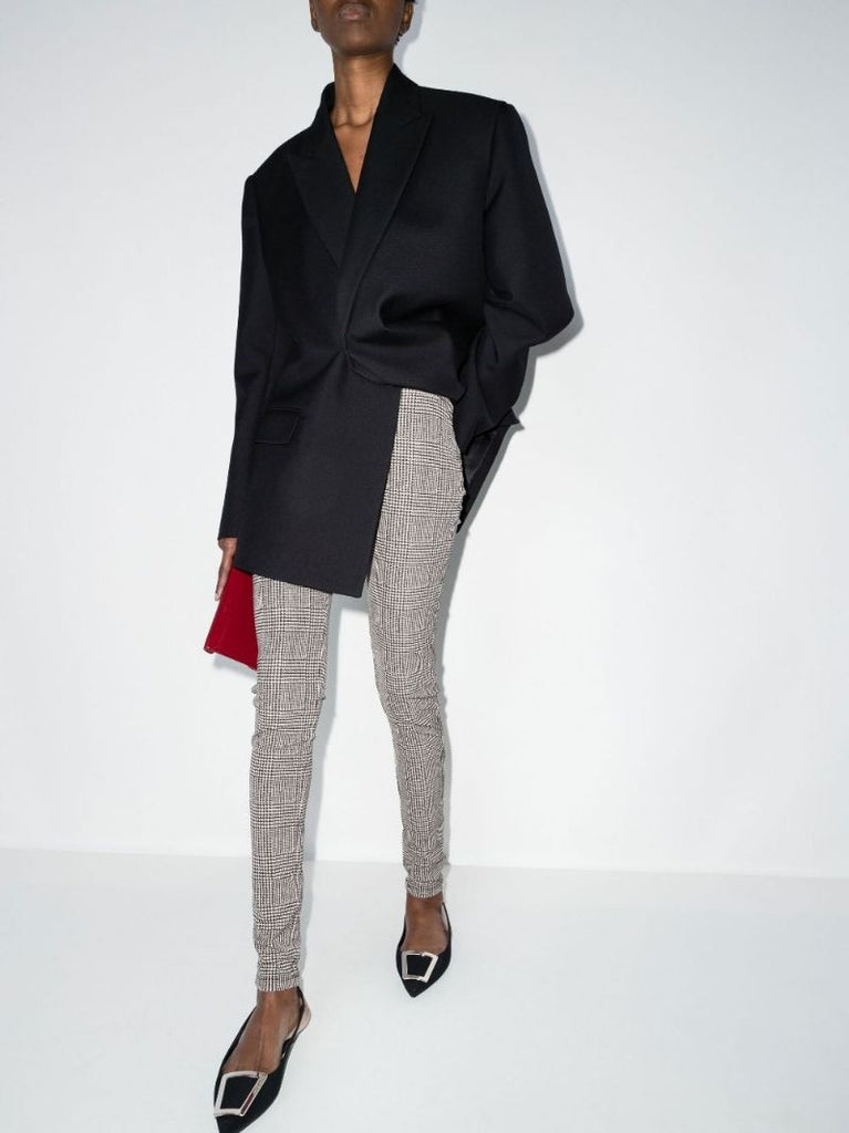 Black Checked Tailored Trousers