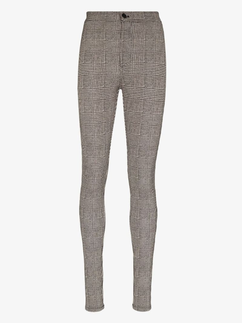 Black Checked Tailored Trousers