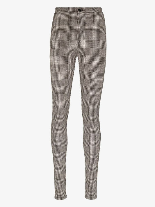 Black Checked Tailored Trousers