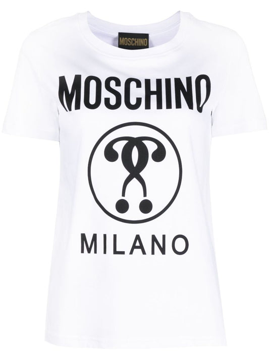 White Logo-print Cotton T-shirt