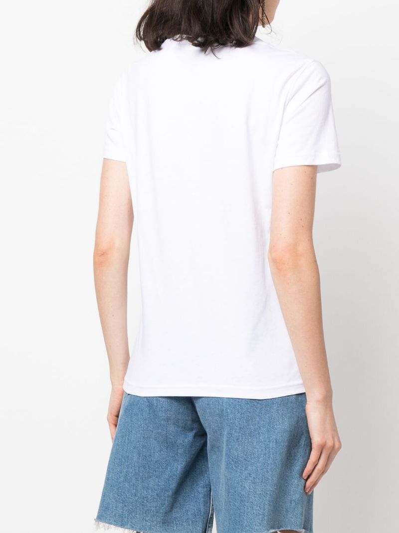 White Logo-print Cotton T-shirt