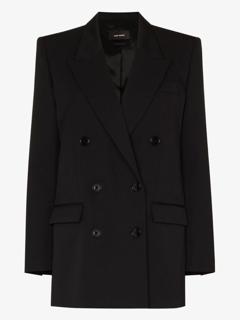 Black Nevim Double-breasted Blazer