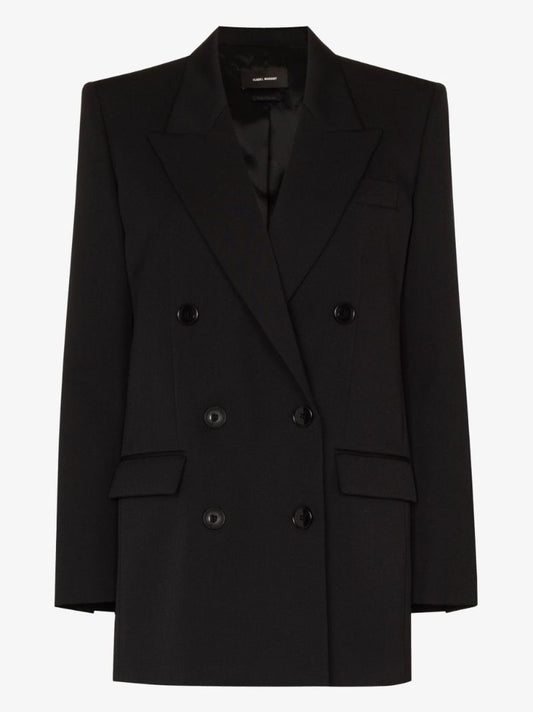Black Nevim Double-breasted Blazer