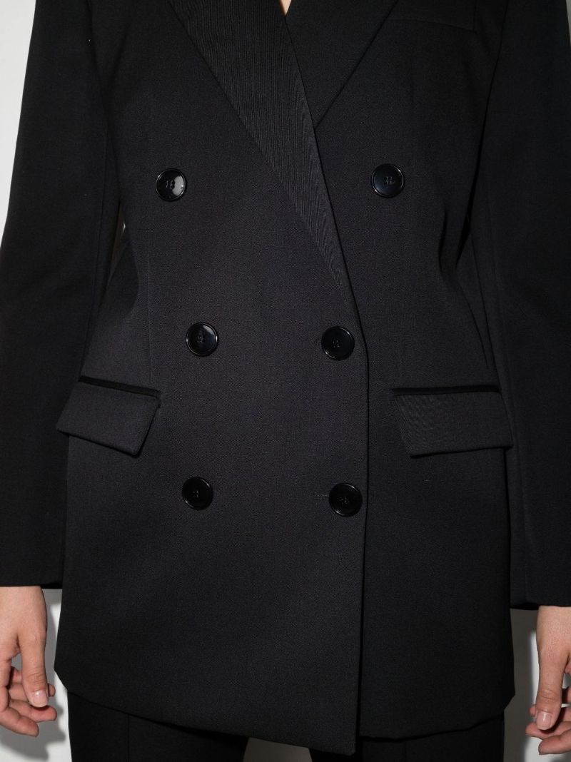 Black Nevim Double-breasted Blazer
