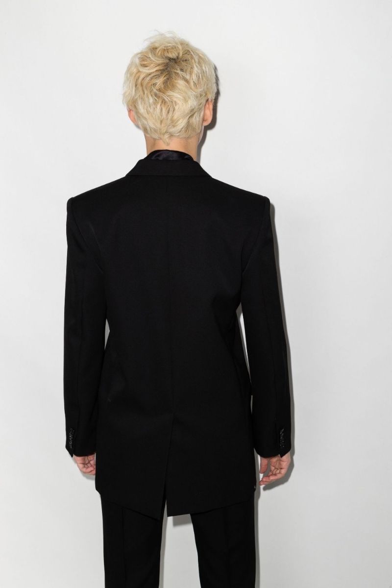 Black Nevim Double-breasted Blazer