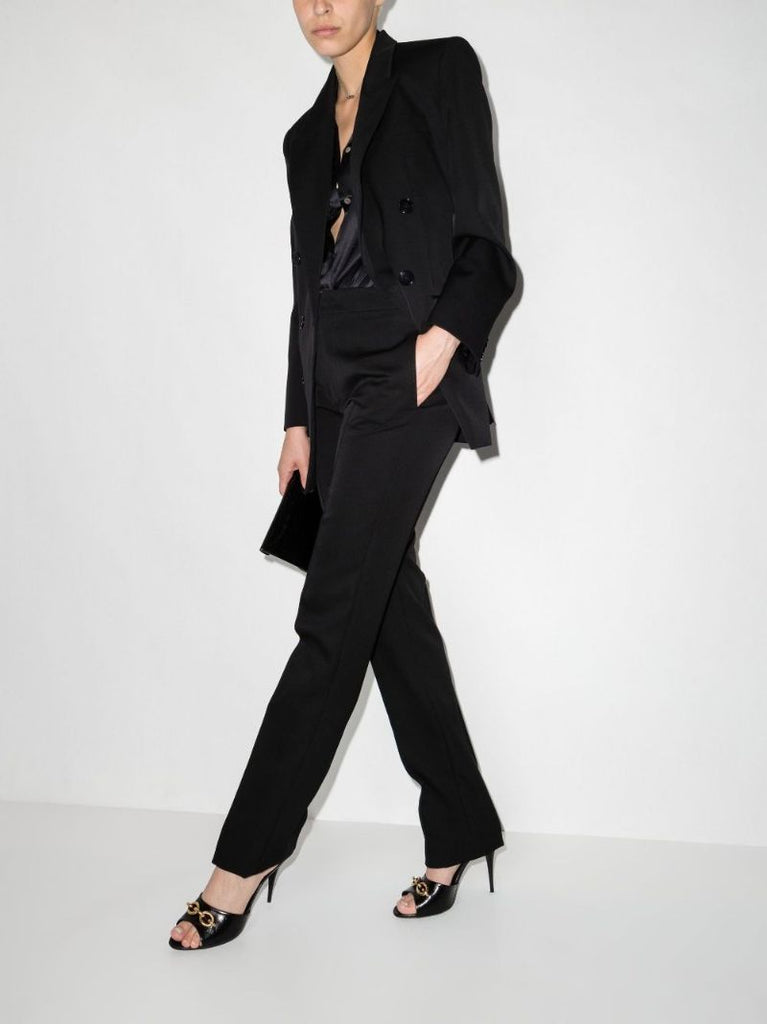 Black Nevim Double-breasted Blazer