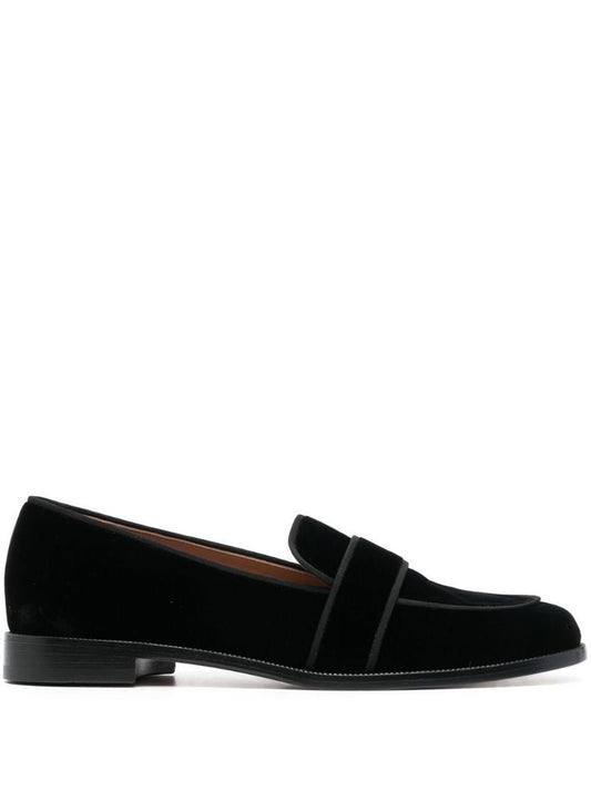 Black Martin Velvet Loafers