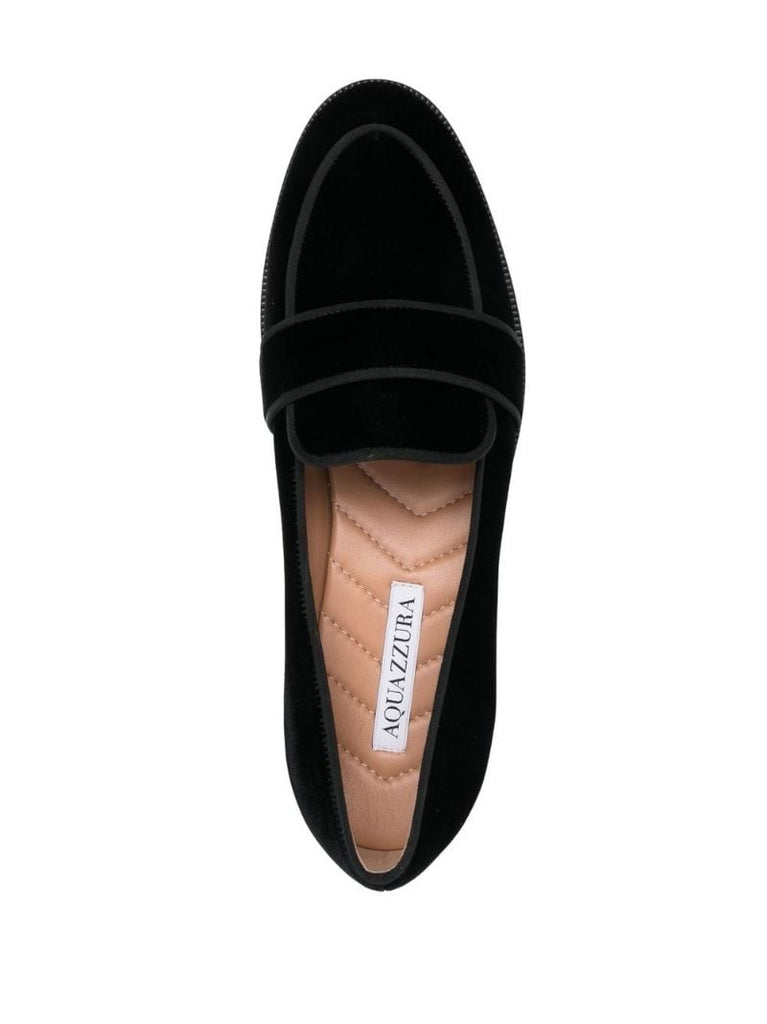 Black Martin Velvet Loafers