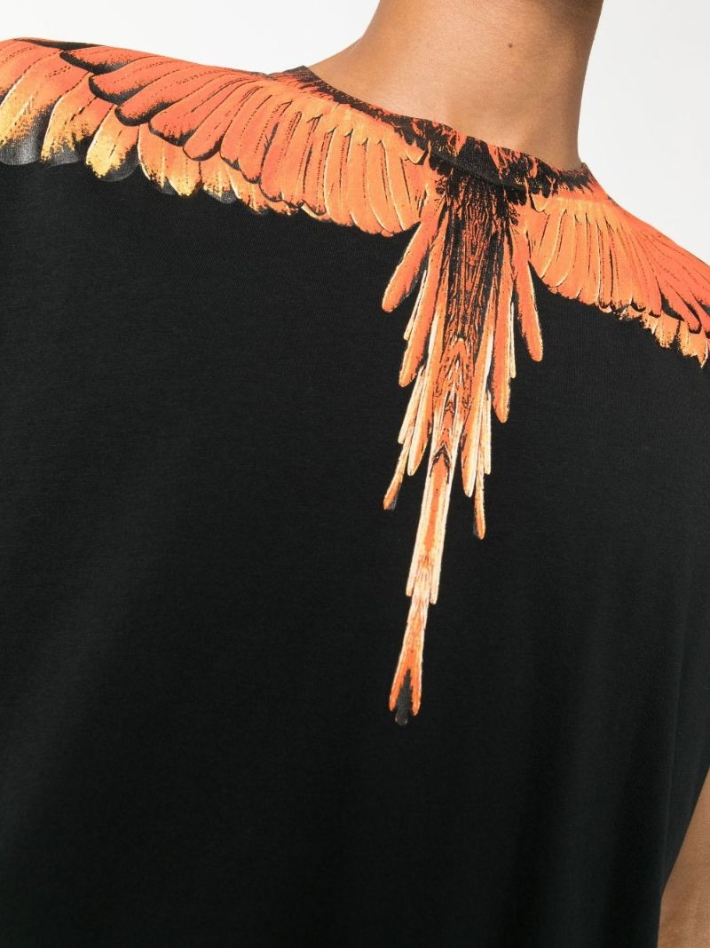 Black Icon Wings Cotton T-shirt