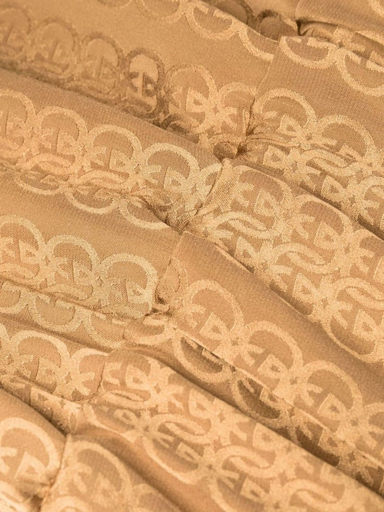 Brown Gg Silk Maxi Dress