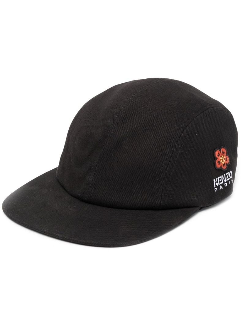 Black Boke Flower Logo Baseball Cap