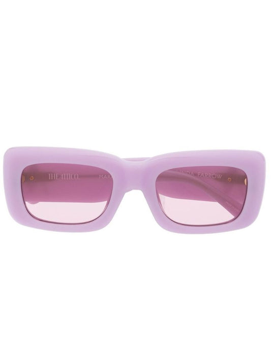 Purple Marfa Rectangle Sunglasses