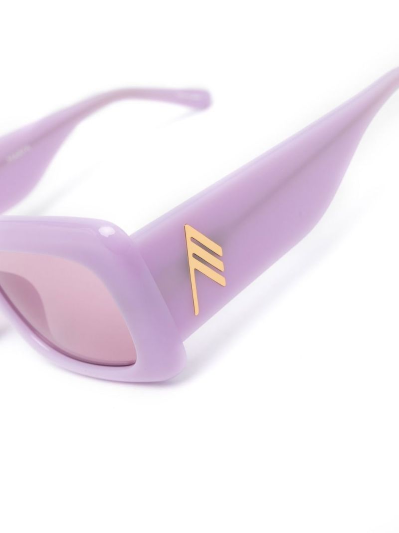Purple Marfa Rectangle Sunglasses