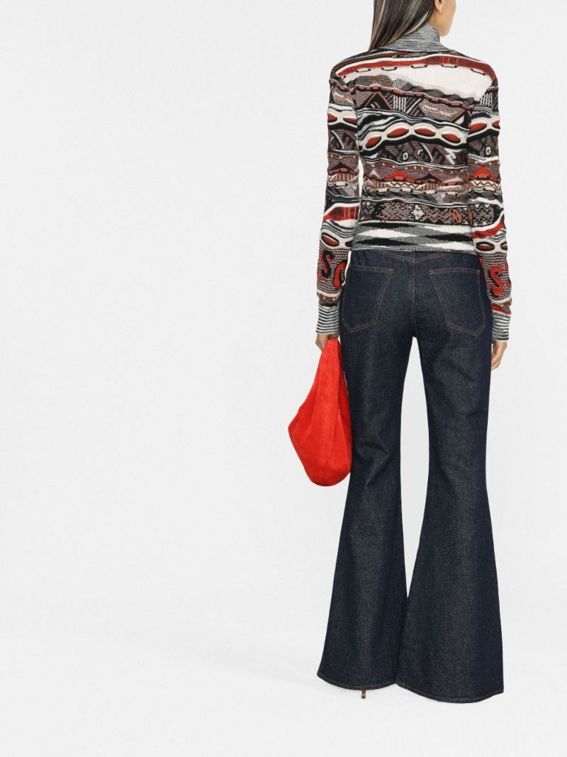 Blue Merapi High-rise Flared Jeans