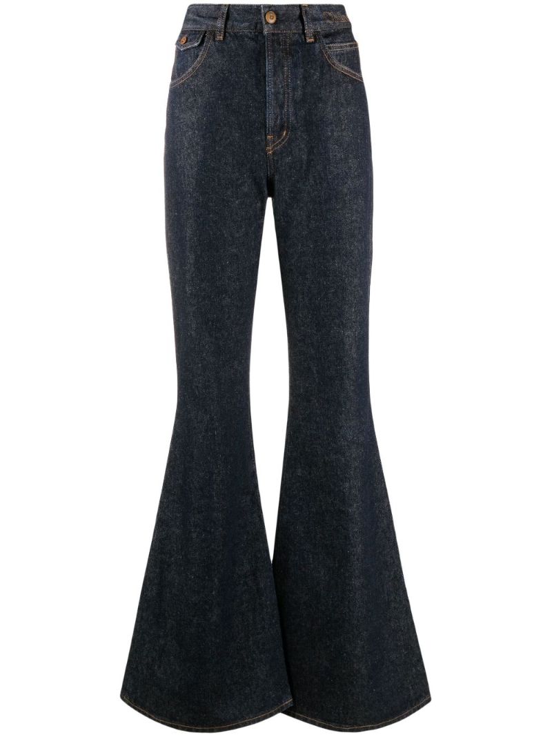 Blue Merapi High-rise Flared Jeans