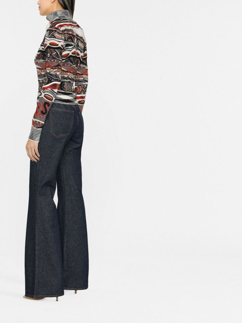 Blue Merapi High-rise Flared Jeans