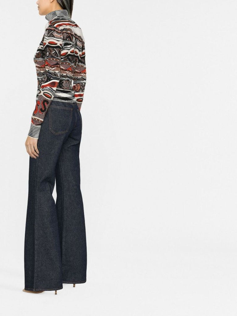 Blue Merapi High-rise Flared Jeans