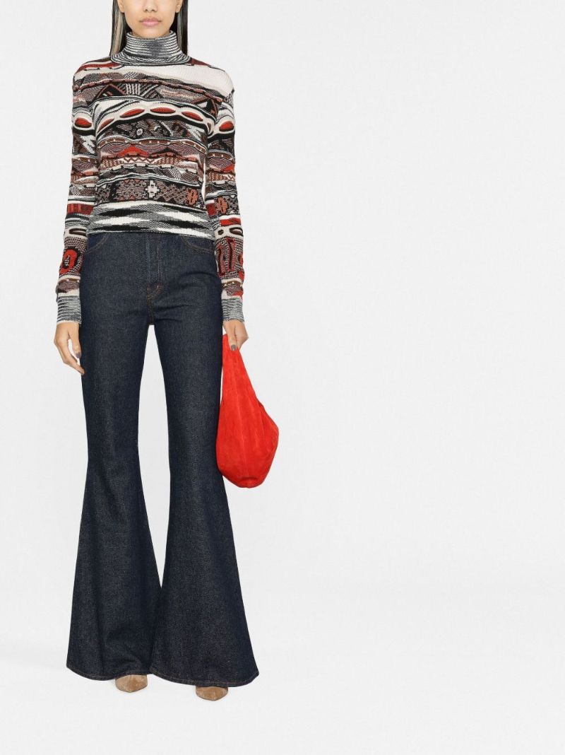Blue Merapi High-rise Flared Jeans