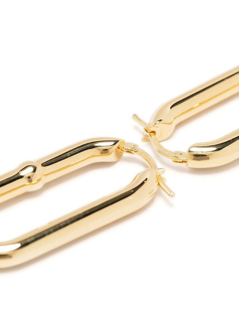 Gold-plated Chains Hoop Earrings