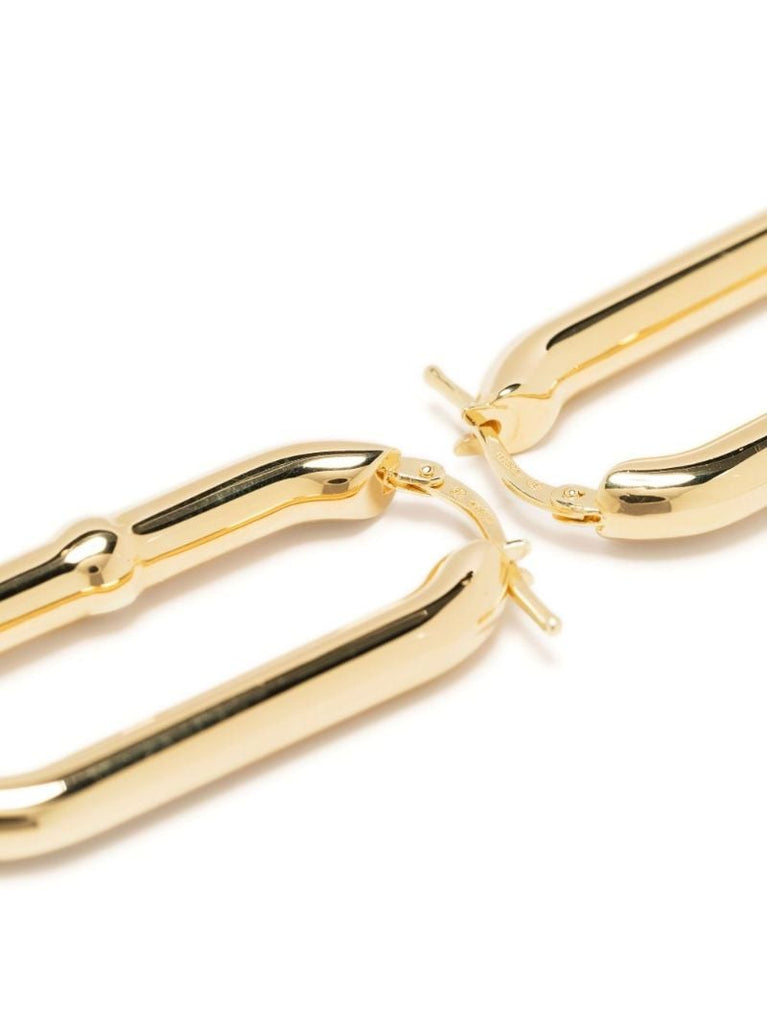 Gold-plated Chains Hoop Earrings