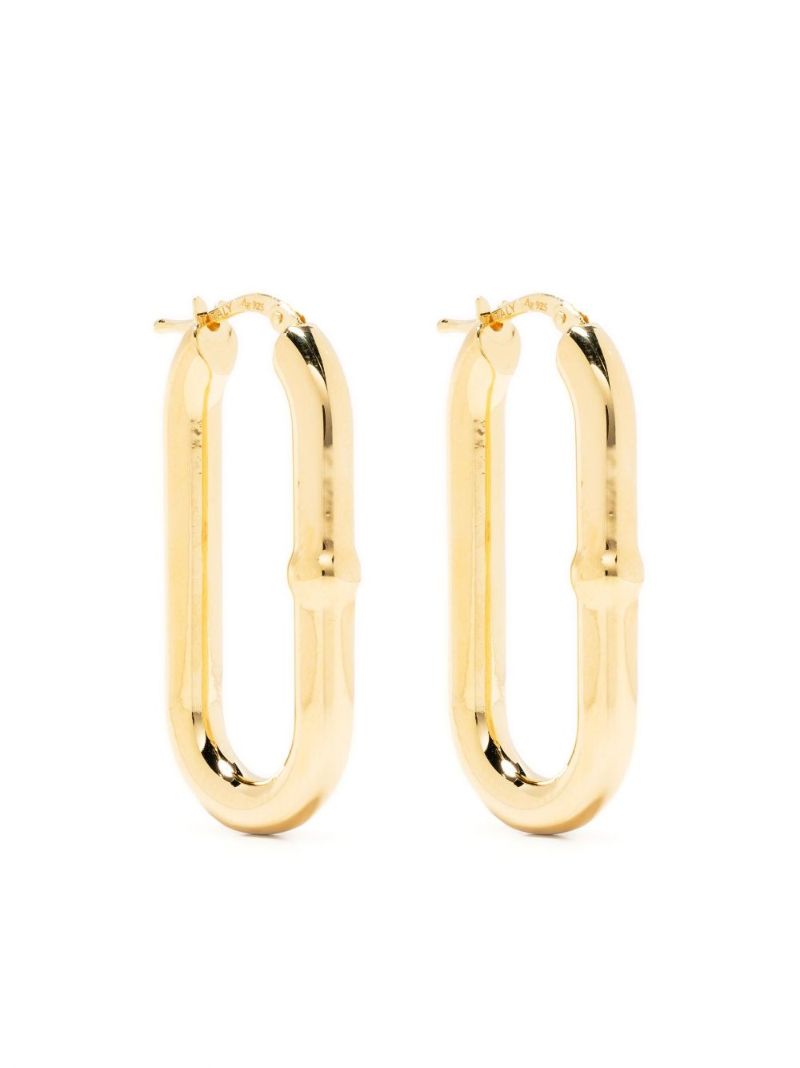 Gold-plated Chains Hoop Earrings