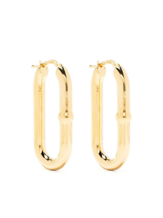 Gold-plated Chains Hoop Earrings