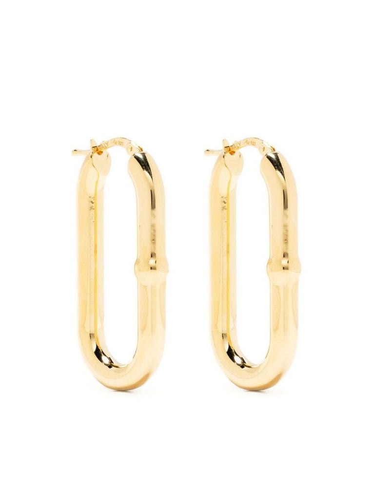 Gold-plated Chains Hoop Earrings