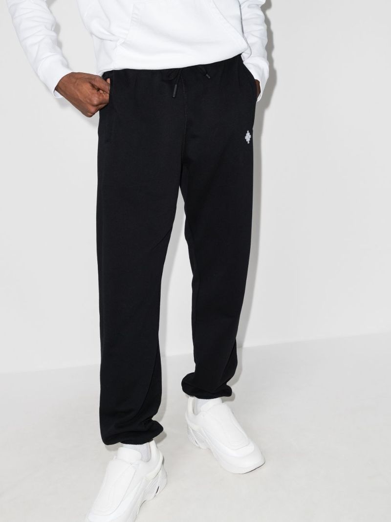 Embroidered Cross Logo Track Pants