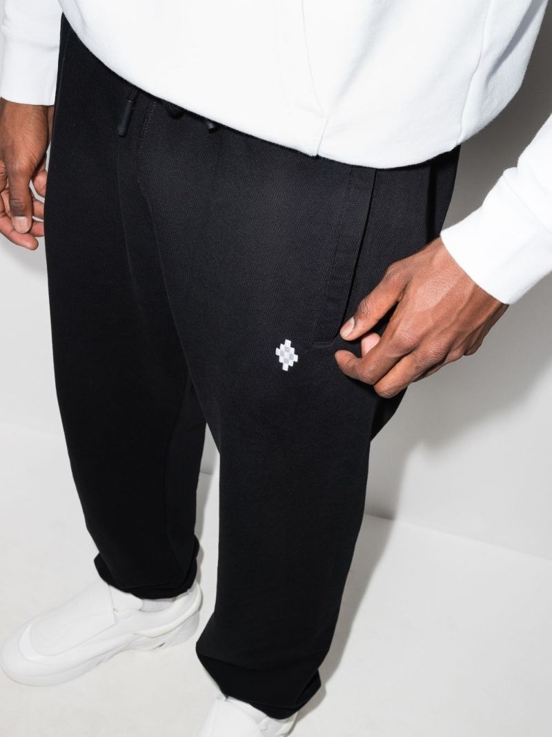 Embroidered Cross Logo Track Pants