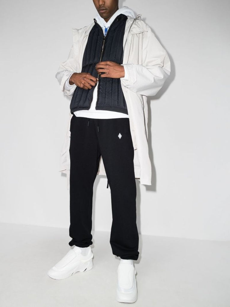 Embroidered Cross Logo Track Pants