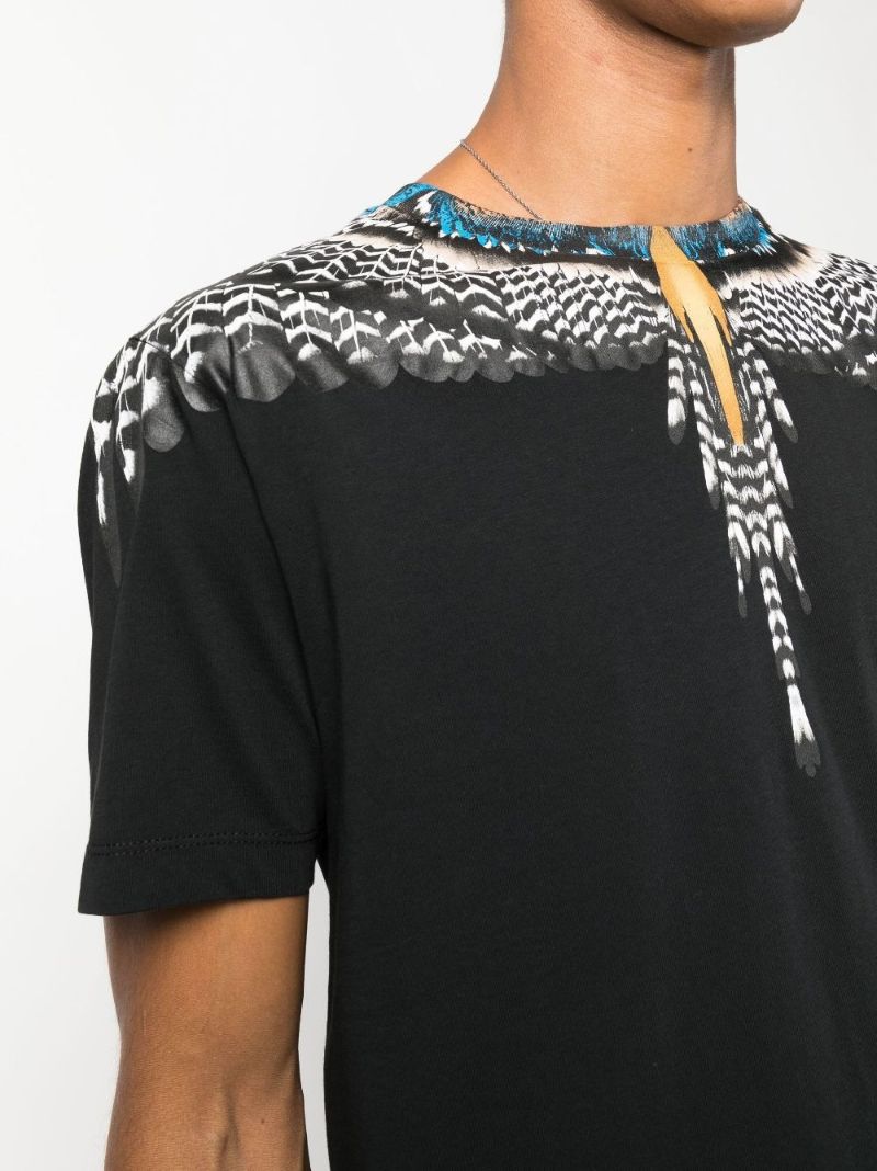 Black Grizzly Wings Cotton T-shirt