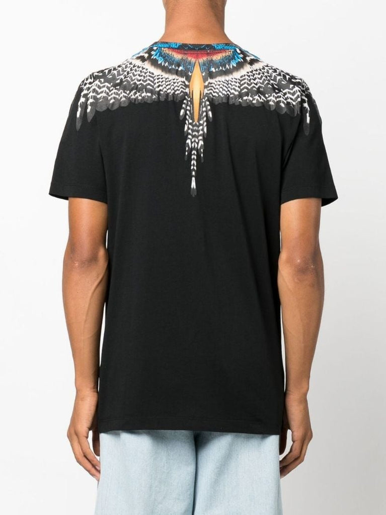 Black Grizzly Wings Cotton T-shirt