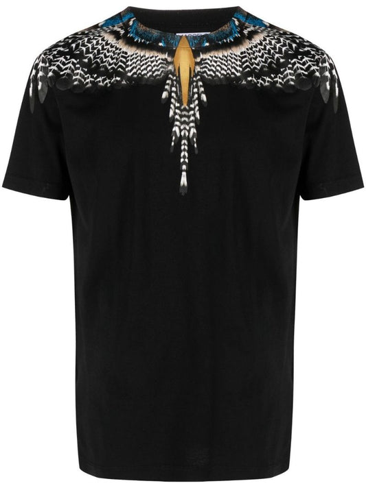 Black Grizzly Wings Cotton T-shirt