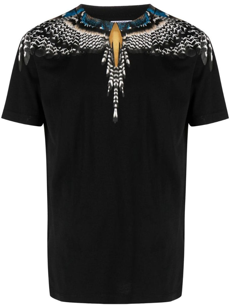 Black Grizzly Wings Cotton T-shirt