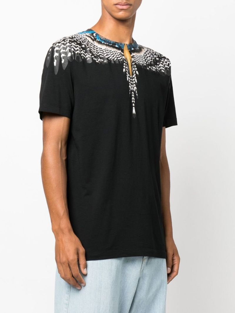 Black Grizzly Wings Cotton T-shirt