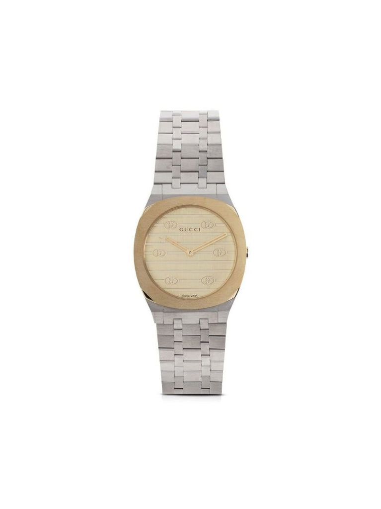 Stainless Steel Gucci 25h Watch