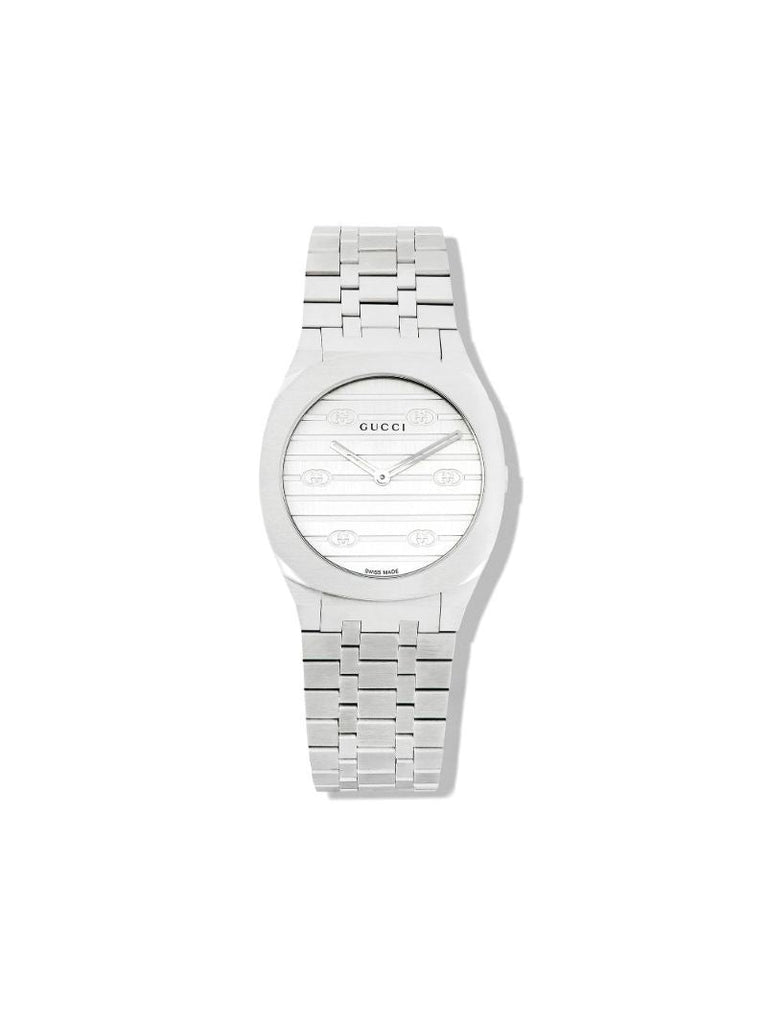 Stainless Steel Gucci 25h Watch