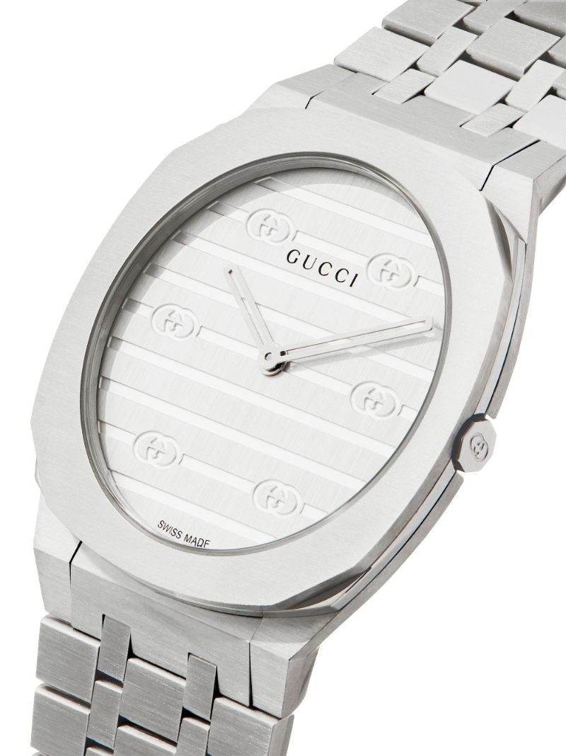 Stainless Steel Gucci 25h Watch