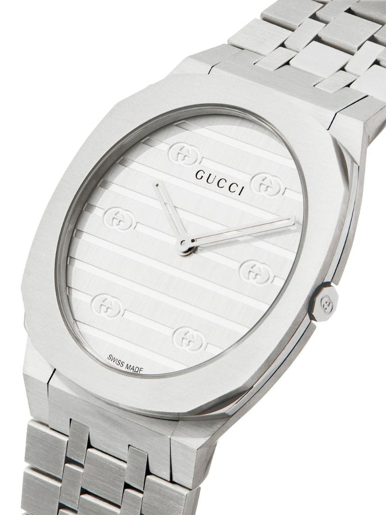 Stainless Steel Gucci 25h Watch