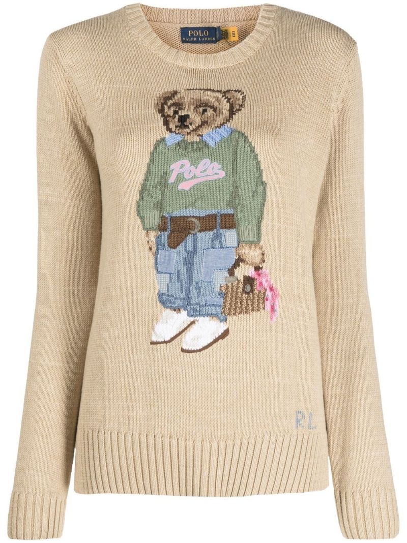 Neutral New Orleans Polo Bear Sweater